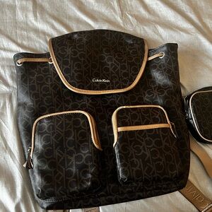 Calvin klein backpack and cross bag